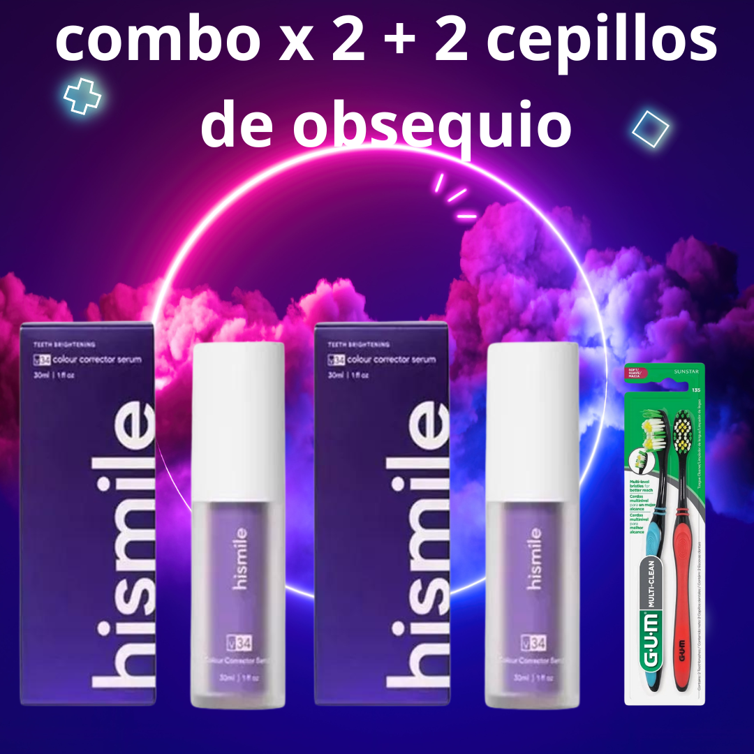 Crema Dos x Uno Hismile Mas Dos Cepillos